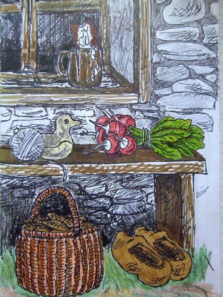 Паустовский корзина с еловыми шишками Дагни