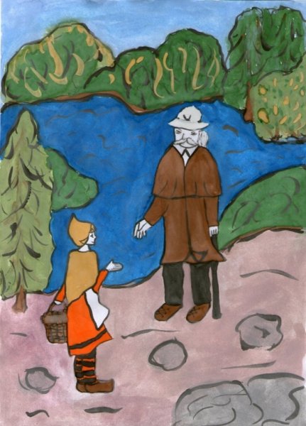 Иллюстрации к рассказу Паустовского корзина с еловыми шишками