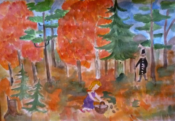 Презентация корзина с еловыми шишками Паустовский