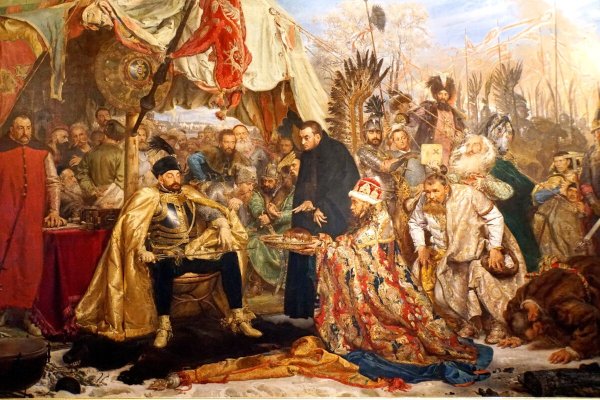 Ян Матейко Баторий под Псковом