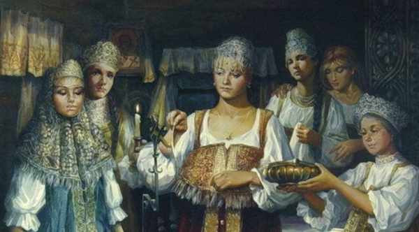 Гадания перед зеркалом в живописи