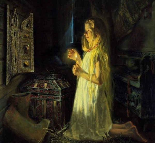 Брюллов Карл гадающая Светлана