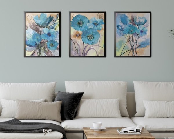 Триптих в интерьере