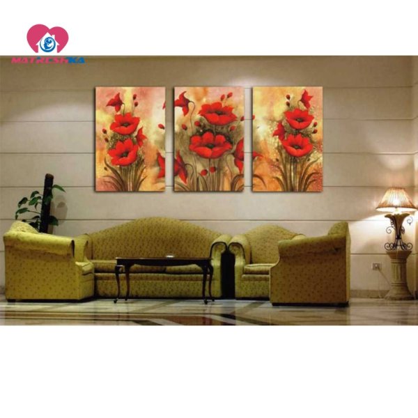 Триптих в интерьере