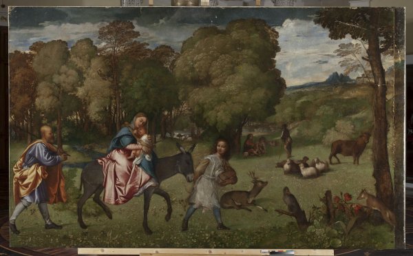 Тициан бегство в Египет 1508