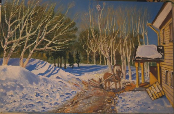 Исаак Ильич Левитан март Третьяковская галерея