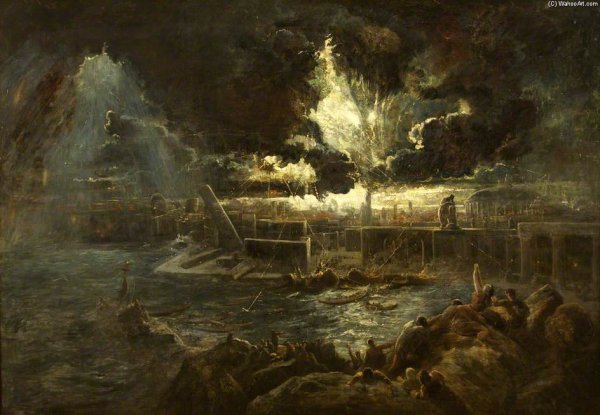 Картина извержение вулкана Везувий гибель Помпеи