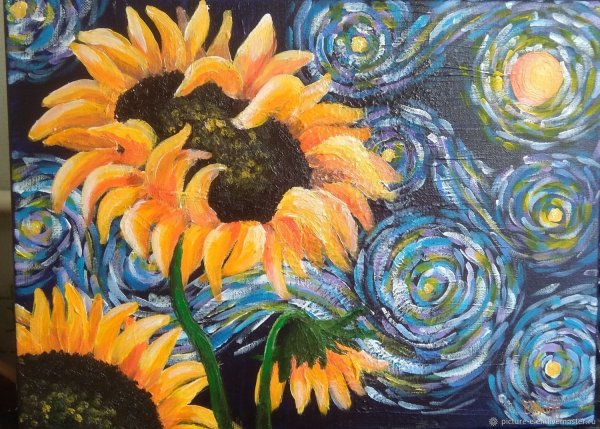 Ван Гог Подсолнухи картина
