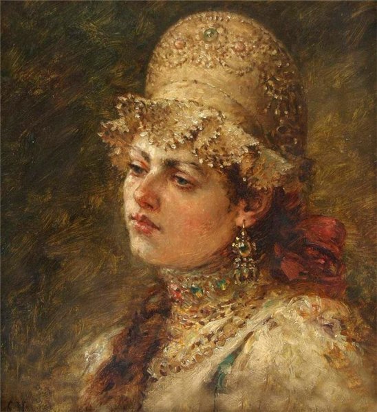 Константин Егорович Маковский 1839 1915 Боярышня