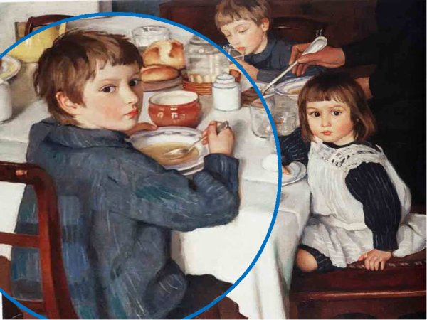 Зинаида Серебрякова за завтраком 1914