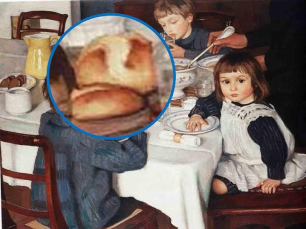 Зинаида Евгеньевна Серебрякова за завтраком