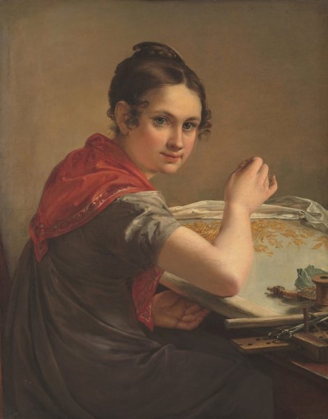 Тропинин портрет Кружевница