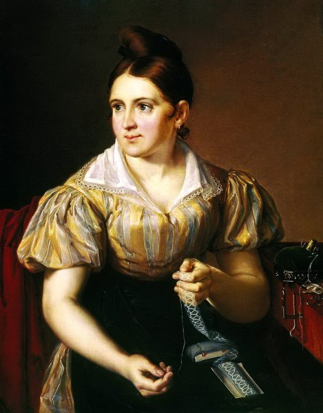 Василий Тропинин "портрет купчихи е.а. Корзинкиной"