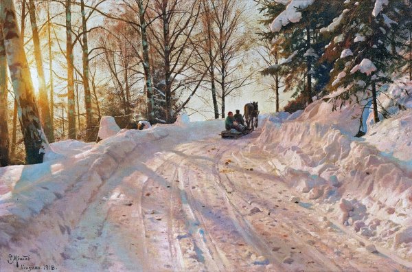 Картины художника Петер Мерк Менстед зимняя