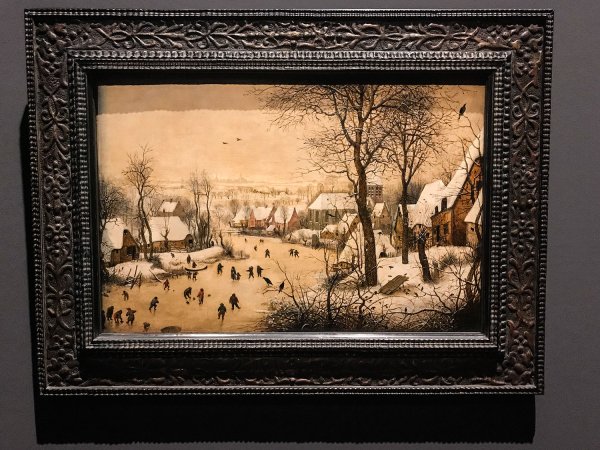 Питер брейгель старший. "Пейзаж с конькобежцами и ловушкой для птиц"