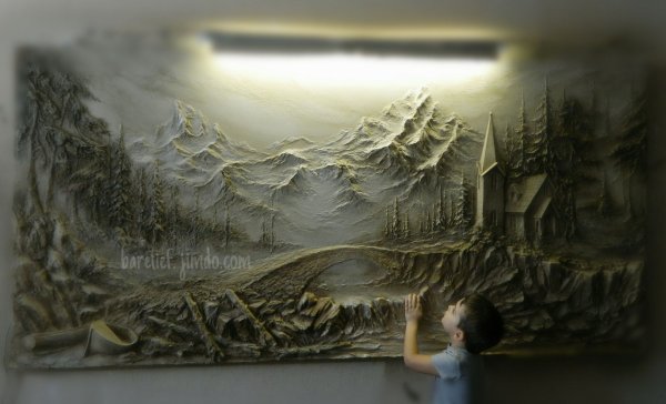 Барельефы пейзаж Александр Вакуленко