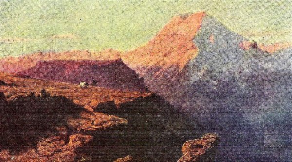 Лермонтов м.ю "кавказский вид с саклей " 1837г.