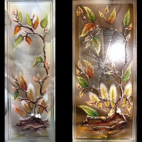 Панно из кусочков зеркала