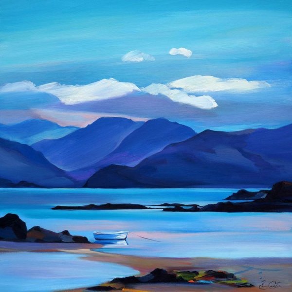 Пейзаж гуашью