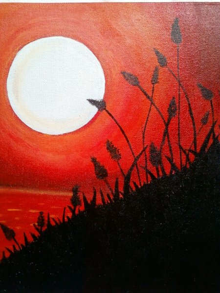 Картина акрилом тени