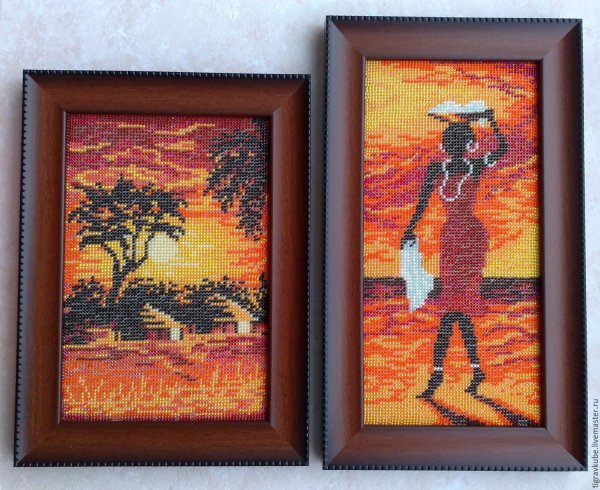 Картина бисером Африка