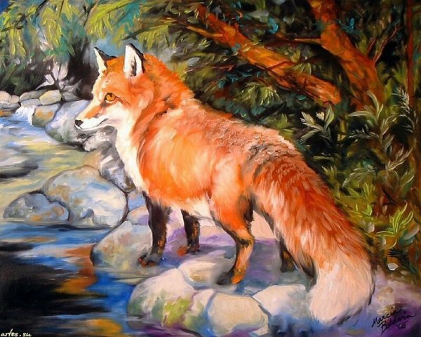 Художник Marcia Baldwin Лисичка