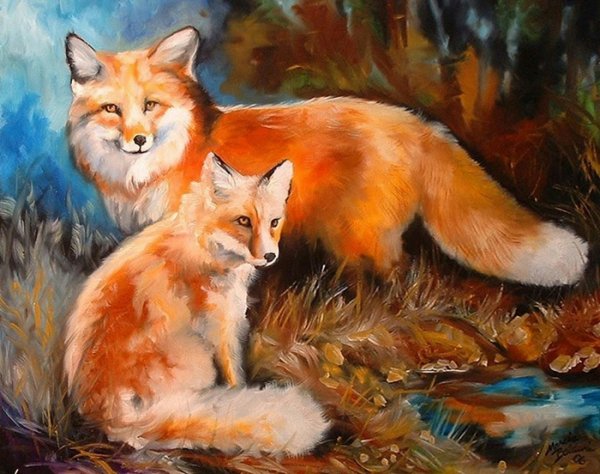 Художник Marcia Baldwin Лисичка