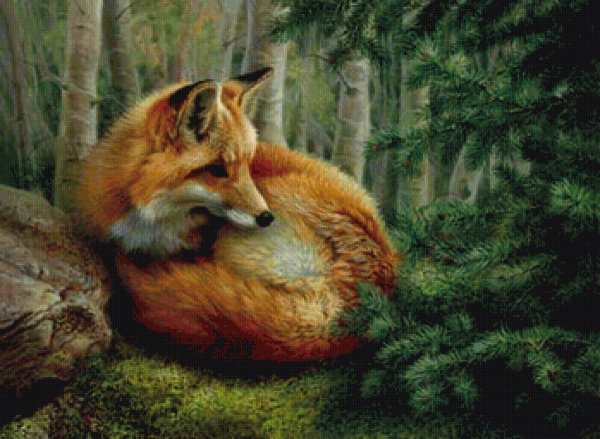 Алмазная мозаика "лиса"