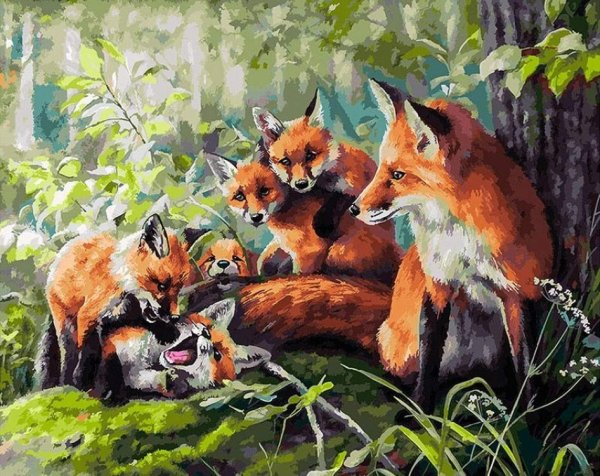 Алана Битиева «лиса с лисятами»)