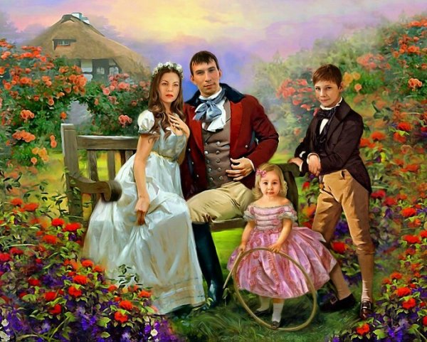 Семейный портрет Девоншир 1825