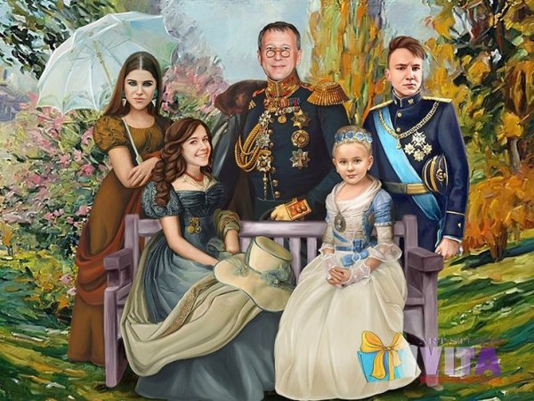 Семейный портрет (портрет семьи Поленовых). 1905.