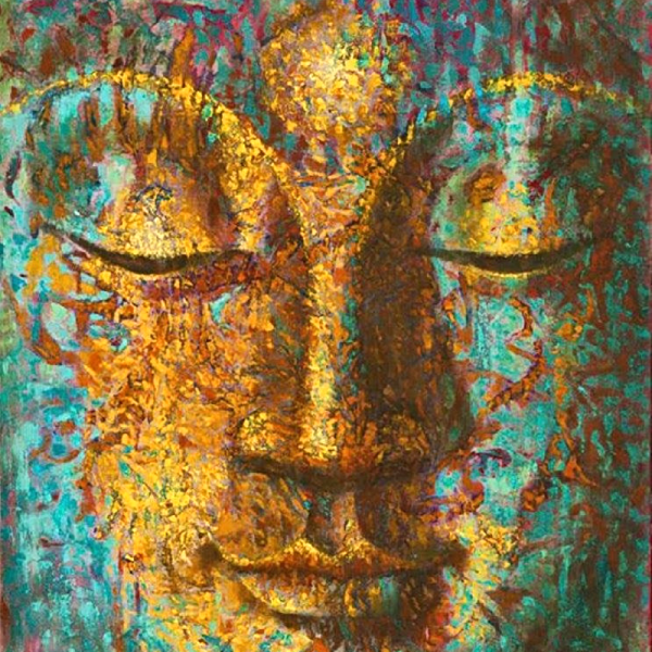 Будда картина с поталью