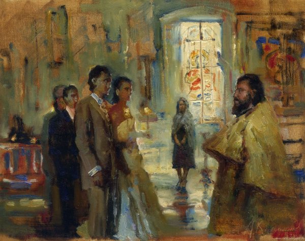 Николай Богданов-Бельский – «венчание», 1904г.