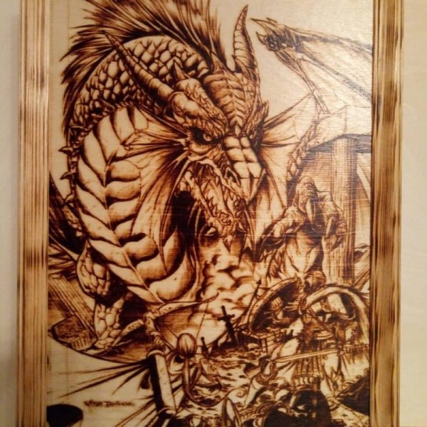 Картины Выжженные на дереве