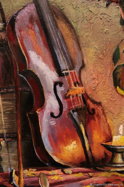 Натюрморт со скрипкой живопись