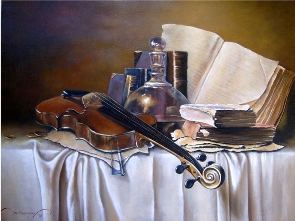 Натюрморт с музыкальными инструментами