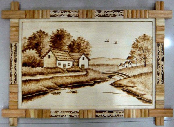 Картины для выжигания по дереву пейзажи