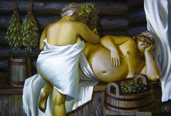 Кустодиев Купчиха и Домовой