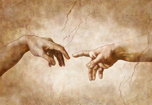 Картина руки Микеланджело икеа