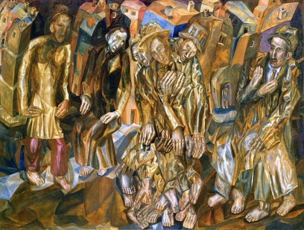 Филонов Крестьянская семья святое семейство 1914