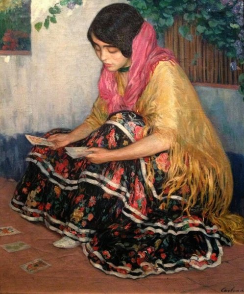 Молодая цыганка живопись