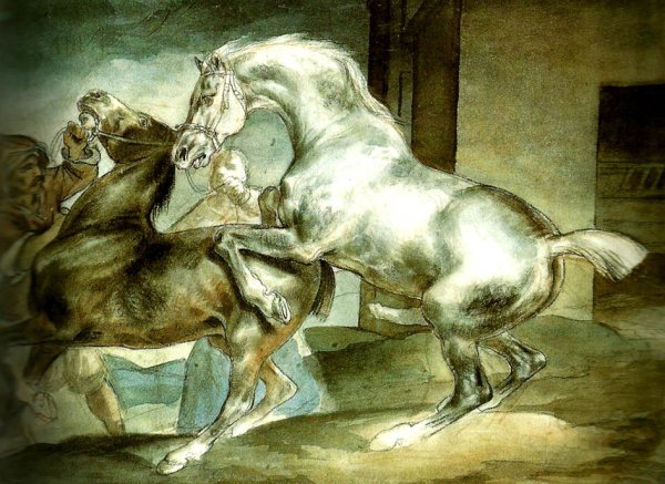 Теодор Жерико Дикие лошади