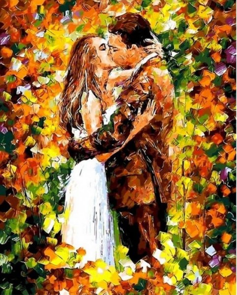 Афремов Леонид картины пара поцелуй