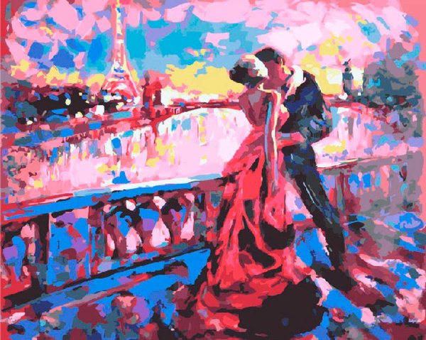 Картина по номерам свидание в Париже