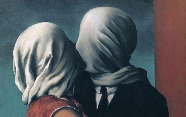 Картина влюбленные Рене Магритт оригинал