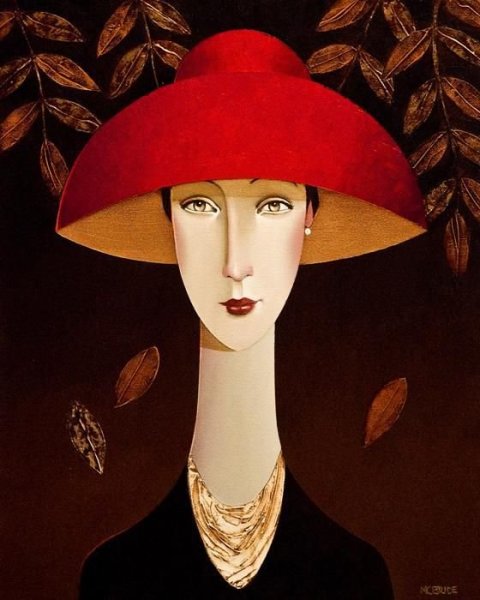 Дама в шляпе картина