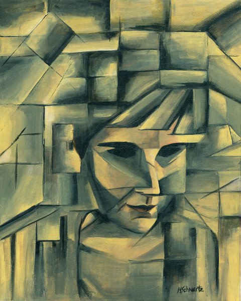 Никас Сафронов автопортрет кубизм