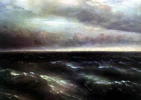 Пушкин на берегу черного моря Айвазовский