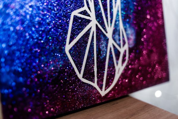 Портрет блестками