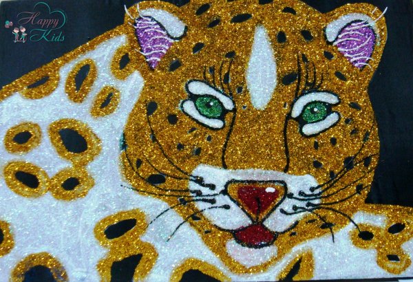 Портрет блестками